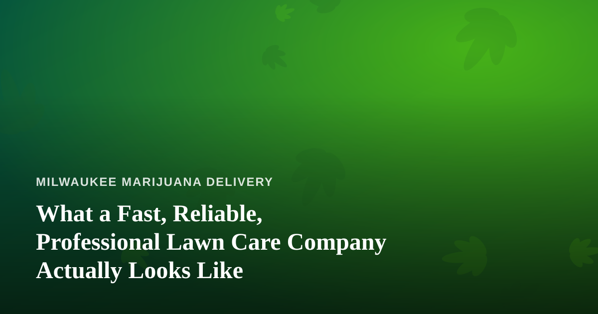What a Fast, Reliable, Professional Lawn Care Company Actually Looks Like