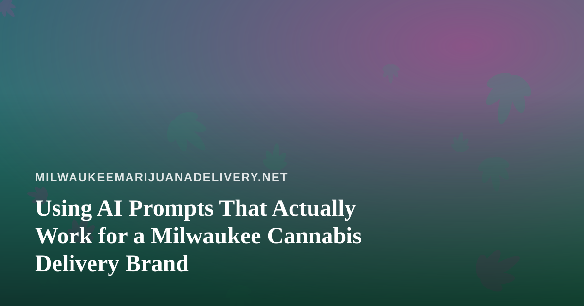 Using AI Prompts That Actually Work for a Milwaukee Cannabis Delivery Brand